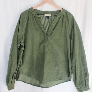 Universal Thread Corduroy Blouse – Green / Large